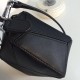 Loewe Puzzle Mini Bag In Black Calfskin