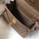 Hermes Kelly 20cm Bag In Taupe Clemence Leather GHW