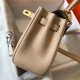 Hermes Kelly 20cm Bag In Trench Clemence Leather GHW