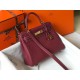 Hermes Kelly 28cm Retourne Bag in Bordeaux Clemence Leather GHW