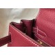 Hermes Kelly 28cm Retourne Bag in Bordeaux Clemence Leather GHW