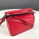 Loewe Puzzle Mini Bag In Red Calfskin