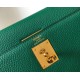 Hermes Kelly 28cm Retourne Bag in Malachite Clemence Leather GHW