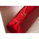 Hermes Kelly 28cm Retourne Bag in Red Clemence Leather GHW