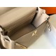 Hermes Kelly 28cm Retourne Bag in Trench Clemence Leather GHW