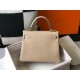 Hermes Kelly 28cm Retourne Bag in Trench Clemence Leather GHW