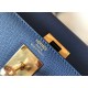 Hermes Kelly 28cm Sellier Bag in Blue Agate Epsom Calfskin GHW