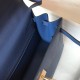 Hermes Kelly 28cm Sellier Bag in Blue Agate Epsom Calfskin GHW