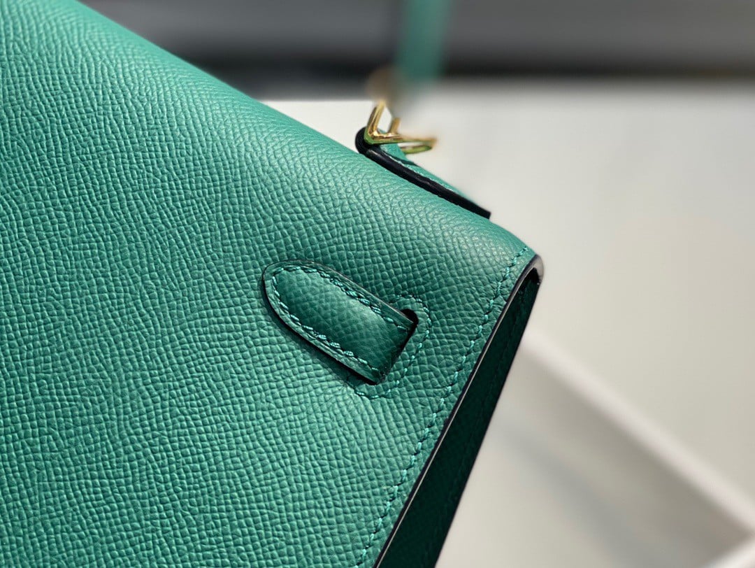 Hermes Kelly 28cm Sellier Bag in Malachite Epsom Calfskin GHW