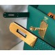 Hermes Kelly 28cm Sellier Bag in Malachite Epsom Calfskin GHW