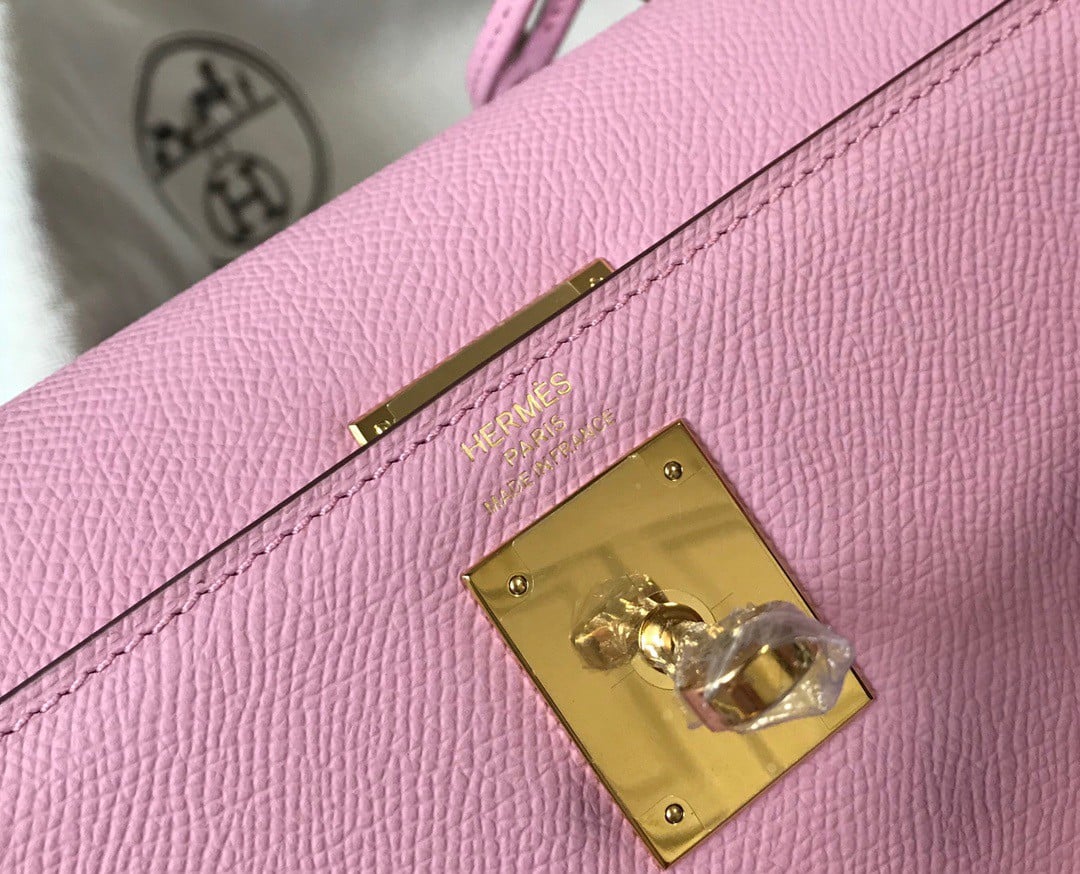 Hermes Kelly 28cm Sellier Bag in Mauve Sylvestre Epsom Calfskin GHW