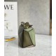 Loewe Puzzle Mini Bag In Green/Oat Calfskin