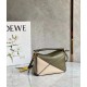 Loewe Puzzle Mini Bag In Green/Oat Calfskin