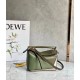 Loewe Puzzle Mini Bag In Green/Oat Calfskin