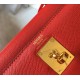 Hermes Kelly 28cm Sellier Bag in Red Epsom Calfskin GHW