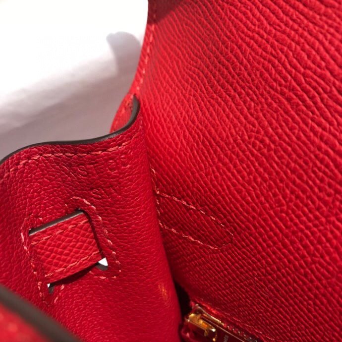 Hermes Kelly 28cm Sellier Bag in Red Epsom Calfskin GHW