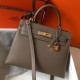 Hermes Kelly 28cm Sellier Bag in Taupe Epsom Calfskin GHW