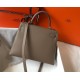 Hermes Kelly 28cm Sellier Bag in Taupe Epsom Calfskin GHW