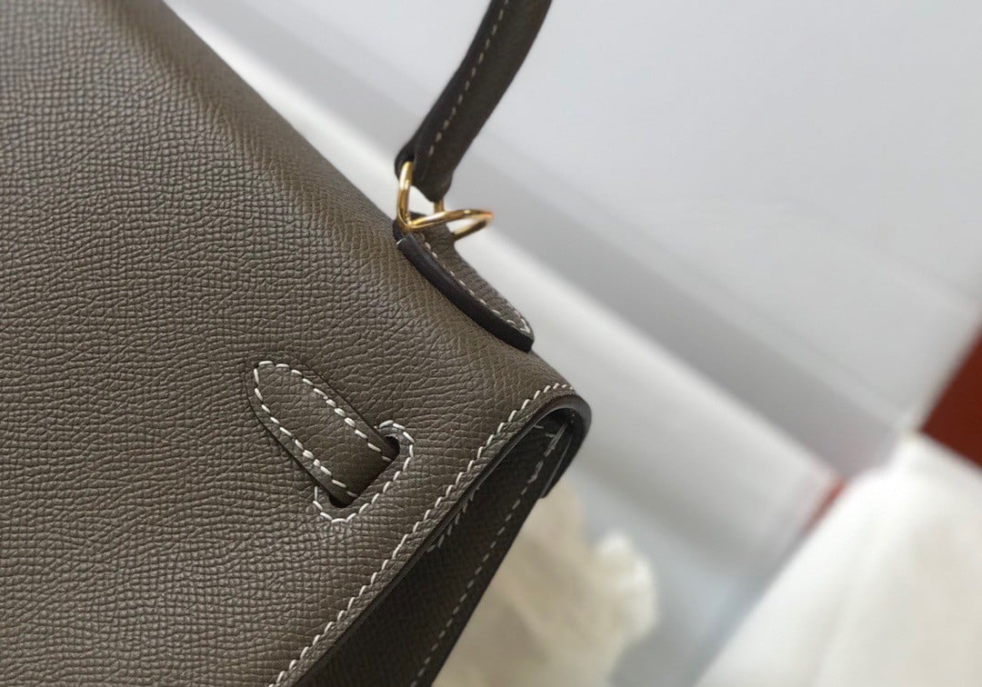 Hermes Kelly 28cm Sellier Bag in Taupe Epsom Calfskin GHW