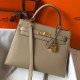 Hermes Kelly 28cm Sellier Bag in Gris Tourterelle Epsom Calfskin GHW