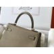 Hermes Kelly 28cm Sellier Bag in Gris Tourterelle Epsom Calfskin GHW