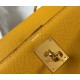 Hermes Kelly 28cm Sellier Bag in Yellow Epsom Calfskin GHW