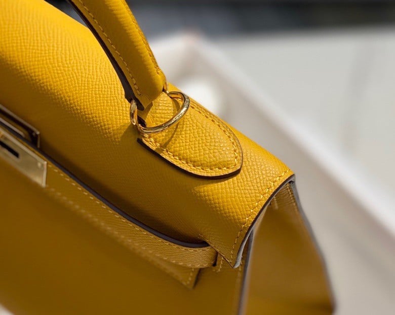 Hermes Kelly 28cm Sellier Bag in Yellow Epsom Calfskin GHW