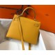 Hermes Kelly 28cm Sellier Bag in Yellow Epsom Calfskin GHW