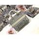 Dior Lady D-Lite Large Bag In Gray Toile de Jouy Reverse Embroidery