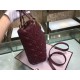 Dior Lady Dior Large Bag In Bordeaux Cannage Lambskin