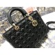 Dior Lady Dior Large Bag In Black Cannage Lambskin