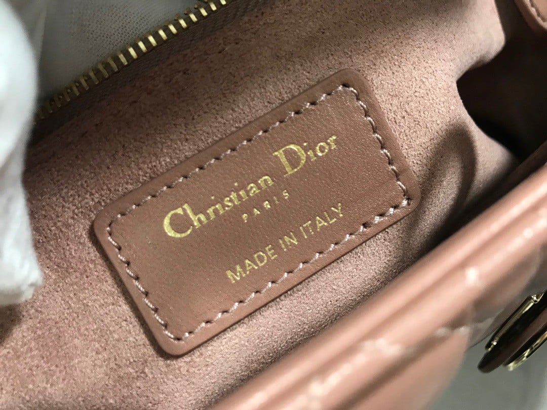 Dior Lady Dior Large Bag In Blush Cannage Lambskin