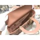 Dior Lady Dior Large Bag In Blush Cannage Lambskin