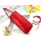 Dior Lady Dior Large Bag In Red Patent Cannage Calfskin