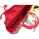 Dior Lady Dior Large Bag In Red Patent Cannage Calfskin