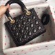 Dior Lady Dior Medium Bag In Black Lambskin