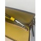 Loewe Puzzle Mini Bag In Ochre/White/Yellow Calfskin