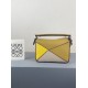 Loewe Puzzle Mini Bag In Ochre/White/Yellow Calfskin