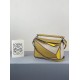 Loewe Puzzle Mini Bag In Ochre/White/Yellow Calfskin