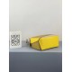 Loewe Puzzle Mini Bag In Ochre/White/Yellow Calfskin