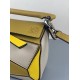 Loewe Puzzle Mini Bag In Ochre/White/Yellow Calfskin