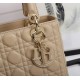 Dior Lady Dior Medium Bag in Beige Lambskin with Enamel Charm