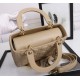 Dior Lady Dior Medium Bag in Beige Lambskin with Enamel Charm