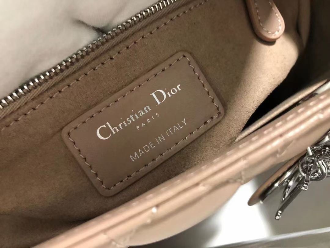 Dior Lady Dior Medium Bag In Blush Cannage Lambskin