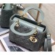 Dior Lady Dior Medium Bag In Grey Cannage Lambskin