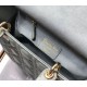 Dior Lady Dior Medium Bag In Grey Cannage Lambskin