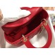 Dior Lady Dior Medium Bag In Red Cannage Lambskin