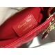 Dior Lady Dior Medium Bag In Red Cannage Lambskin