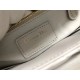 Dior Lady Dior Medium Bag In White Cannage Lambskin