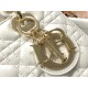 Dior Lady Dior Medium Bag In White Cannage Lambskin